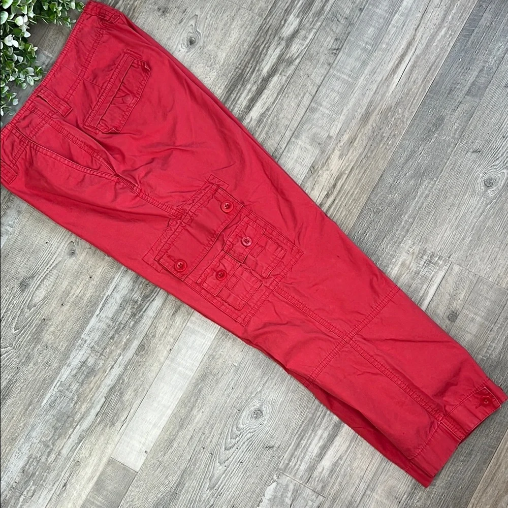 Ralph Lauren Red Cargo Cropped Pants 4